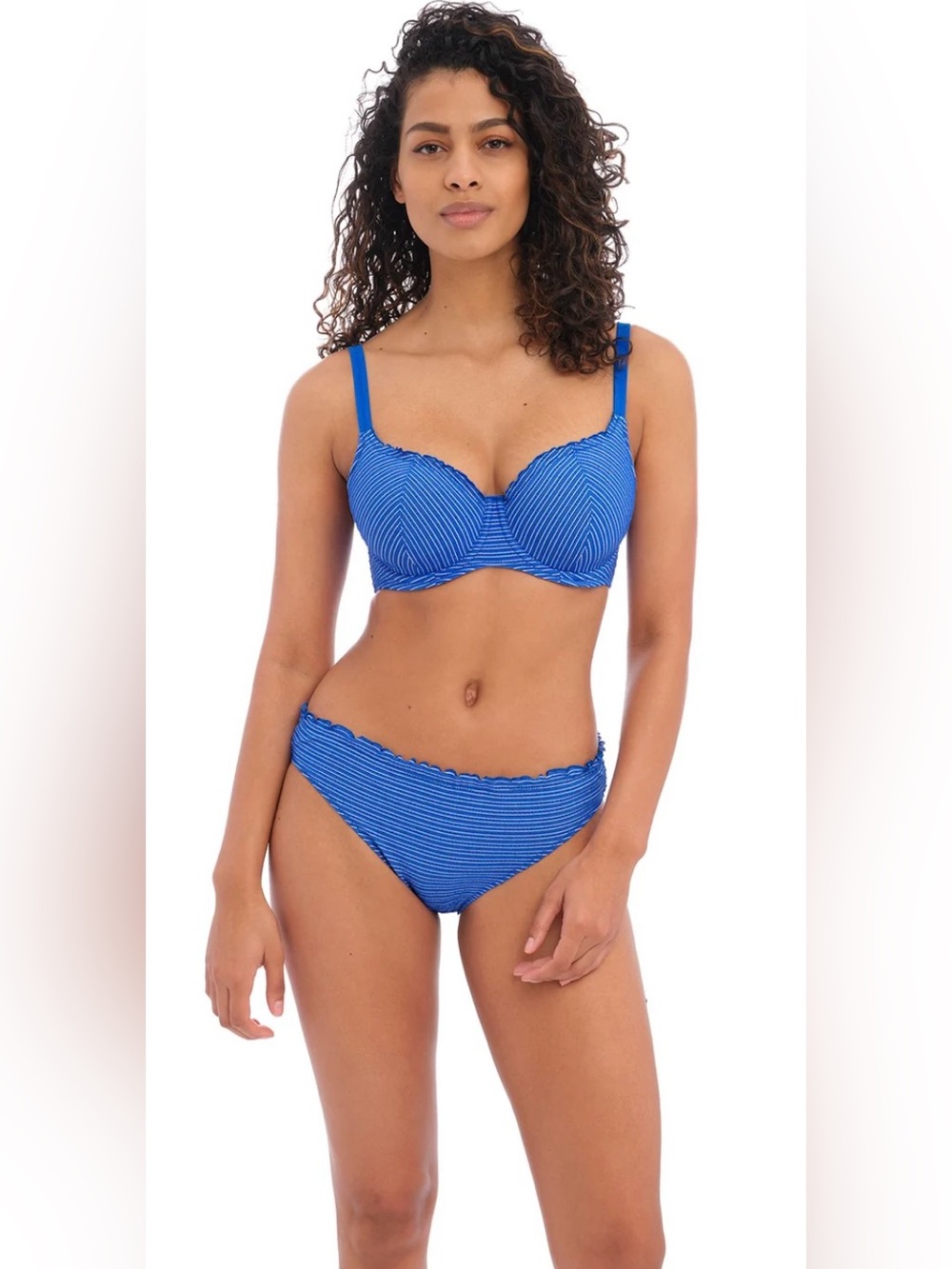 Freya Blue Striped Underwire Bikini Set